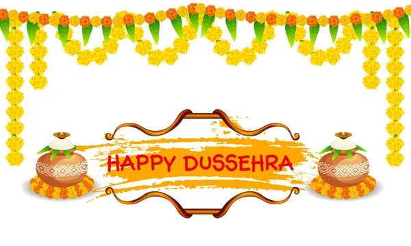 Poster, banner o volantino per Happy Dussehra . — Vettoriale Stock