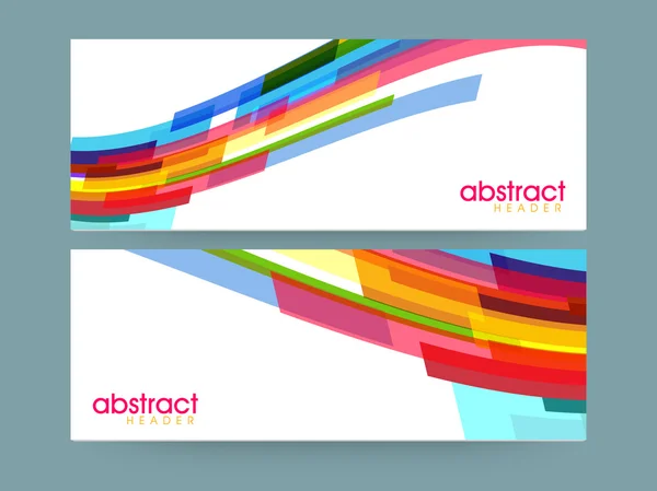 Abstract website header or banner set. — Stock Vector