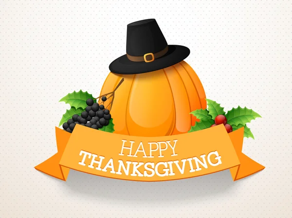 Thanksgiving Day celebration with fruits and vegetables. — Stockvector