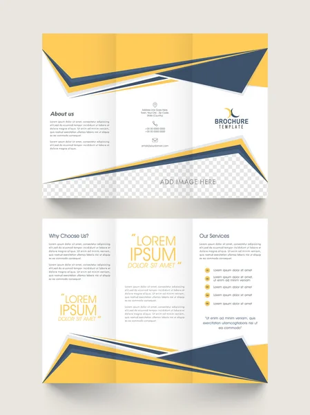 Elegante Business Trifold ou modelo . — Vetor de Stock