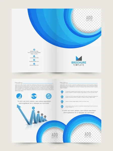 Stylish Business Trifold or Template. — Stock Vector
