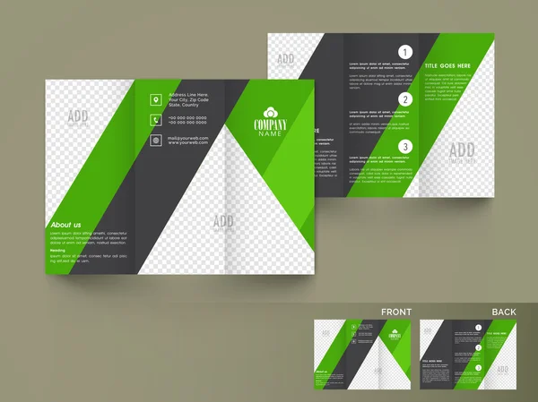 Elegante trifold o modello di business . — Vettoriale Stock