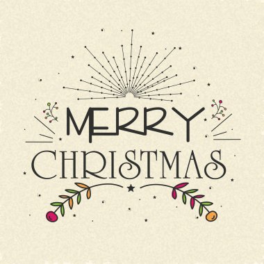 Merry Christmas kutlama için tebrik kartı.