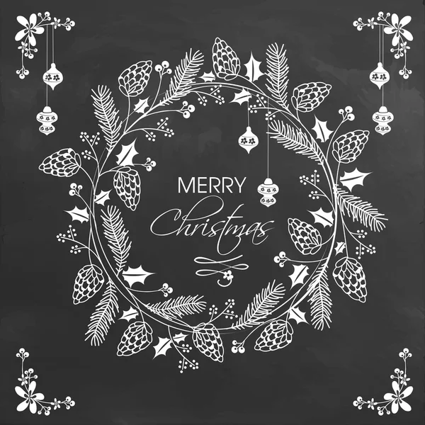 Elegante tarjeta de felicitación para Feliz Navidad . — Vector de stock