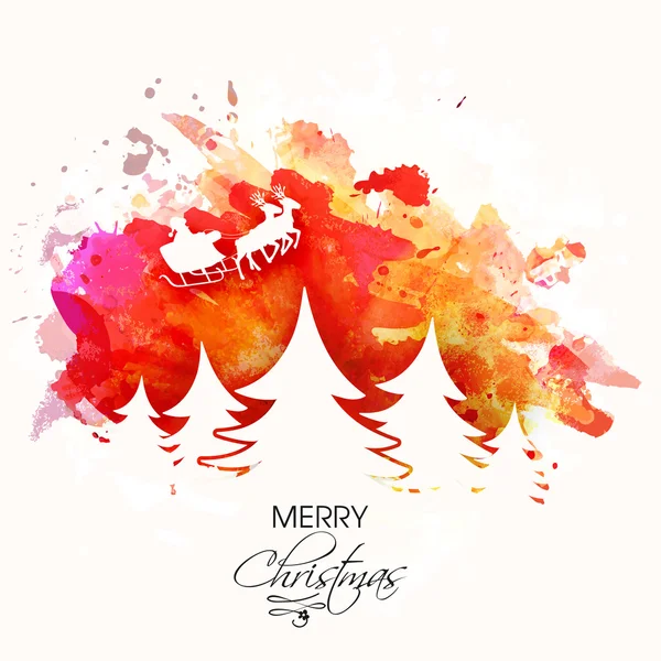 Greeting card design for Merry Christmas. — Stock Vector