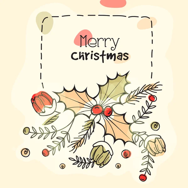 Greeting card for Merry Christmas celebration. — Stock Vector