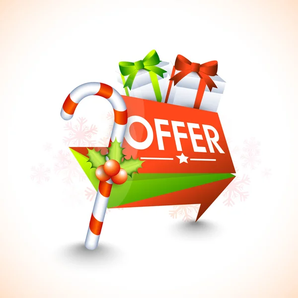 Creative tag design for Christmas offer. — Stockvector