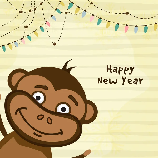 Cute Monkey for Chinese New Year celebration. — Stock Vector