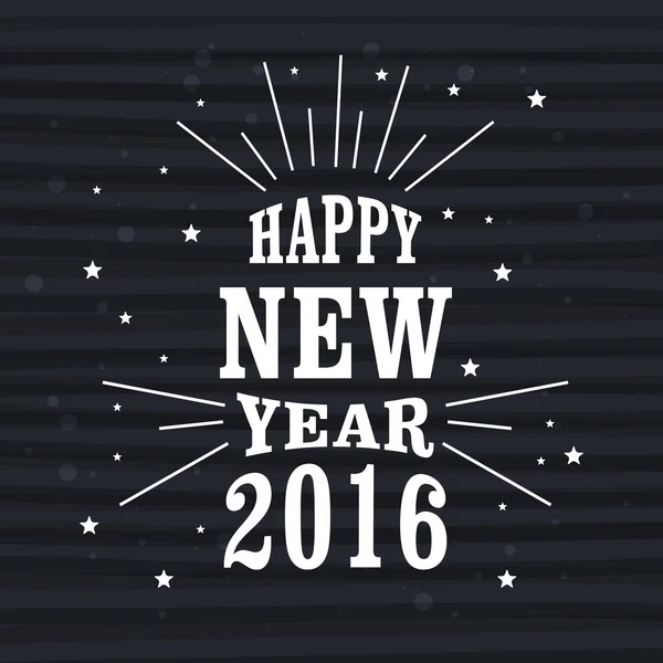 Tarjeta de felicitación para la celebración de Año Nuevo 2016 . — Archivo Imágenes Vectoriales