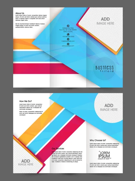 Elegante trifold o modello di business . — Vettoriale Stock