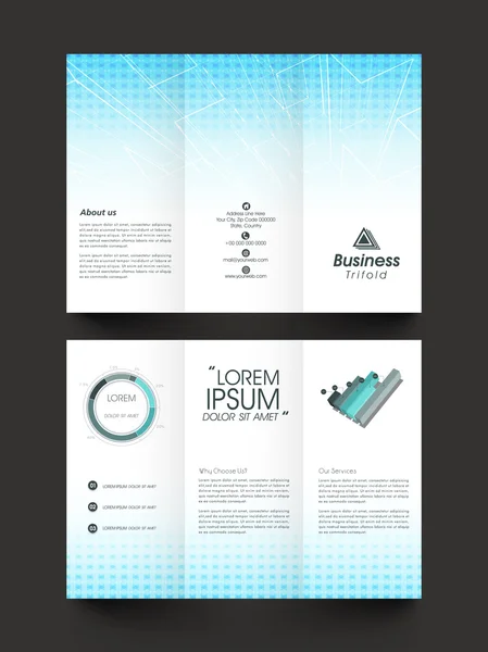 Stylish Business Trifold or Template design. — Stock Vector