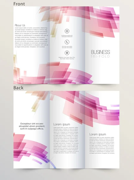 Elegante trifold o modello di business . — Vettoriale Stock