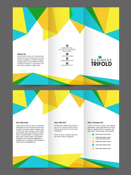 Elegante trifold o modello di business . — Vettoriale Stock