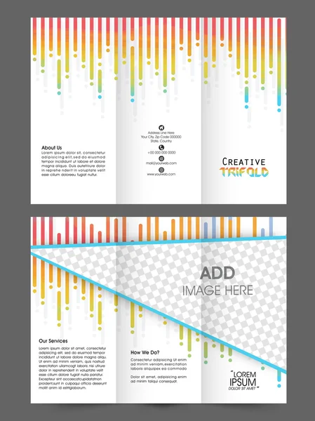 Elegante tríptico de negocios o plantilla . — Vector de stock