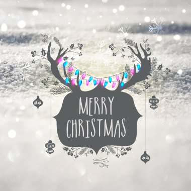 Merry Christmas kutlama için tebrik kartı.