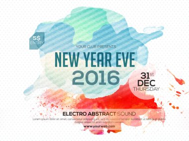 Flyer or Banner for New Year's Eve Party celebration.