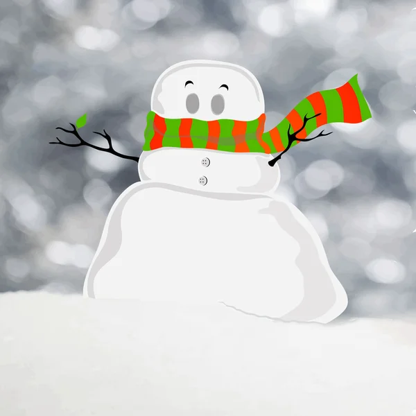 Fröhliche Weihnachtsfeier mit Schneemann. — Stockfoto