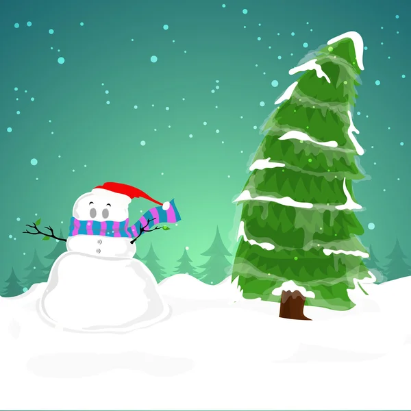 Schattig sneeuwpop voor Christmas celebration. — Stockfoto