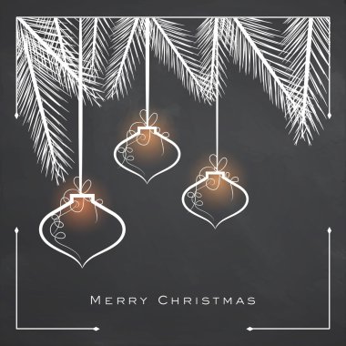 Neşeli Noel için parlak Noel topları.