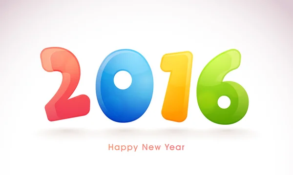 Tarjeta de felicitación para la celebración de Año Nuevo 2016 . — Vector de stock