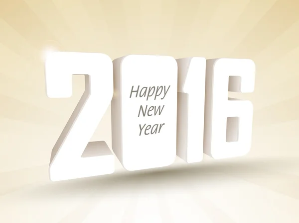 Texto con estilo 2016 para la celebración del Feliz Año Nuevo . — Vector de stock