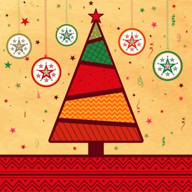 Neşeli Noel için yaratıcı Xmas ağacı.