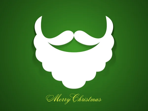 Merry Christmas celebration with Santa beard and moustache. — Stock Vector