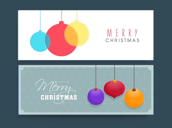 Website header or banner set for Christmas celebration. — Stockvector