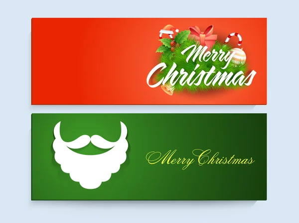 Website header or banner set for Christmas celebration. — Stock Vector
