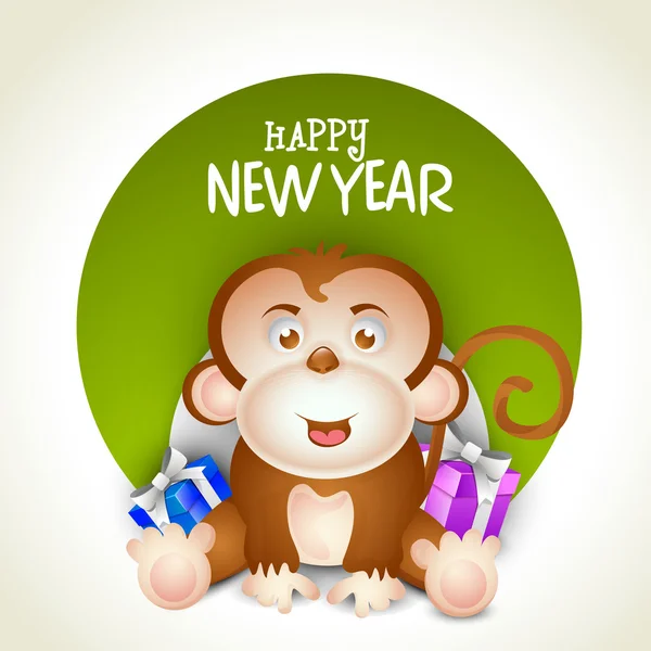 Singe mignon pour le Nouvel An chinois . — Image vectorielle