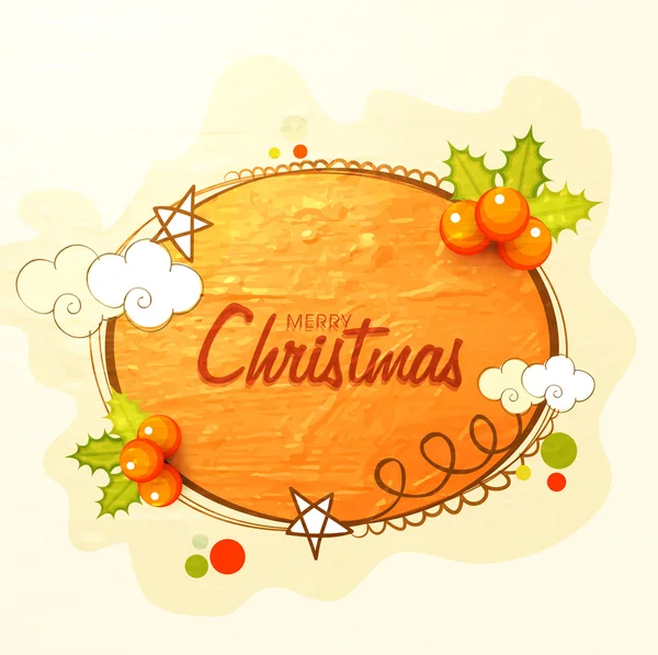 Beautiful greeting card for Merry Christmas. — Stock Vector