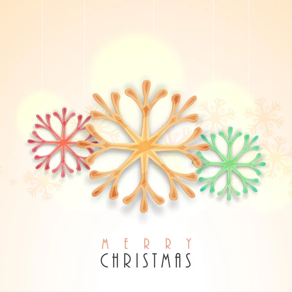 Creative snowflakes for Merry Christmas. — Stock Vector