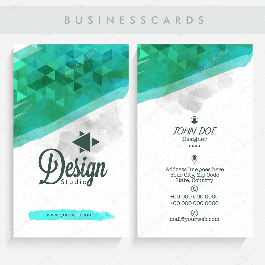 Vertical Business Card or Visiting Card set.