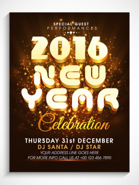 Arabic Calligraphy text 2016 for Islamic New Year celebration.