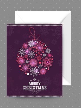 Yeni yıl 2016 ve Noel kutlaması için tebrik kartı.