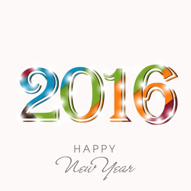 Yeni yıl 2016 kutlama için tebrik kartı.