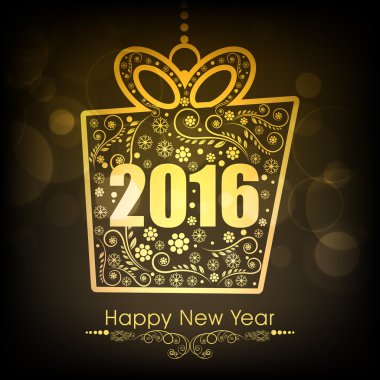Yeni yıl 2016 kutlama için tebrik kartı.