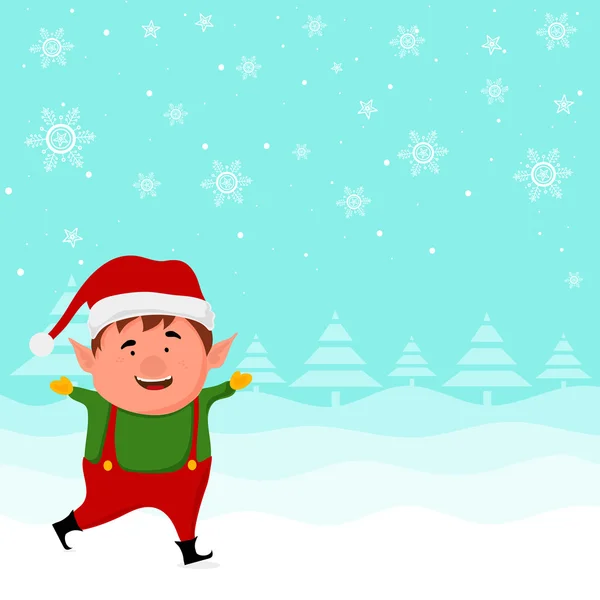 Cute boy celebrating Merry Christmas. — Stockvector