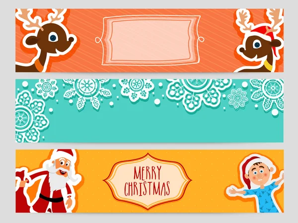 Encabezado del sitio web o banner para la celebración de Navidad . — Vector de stock