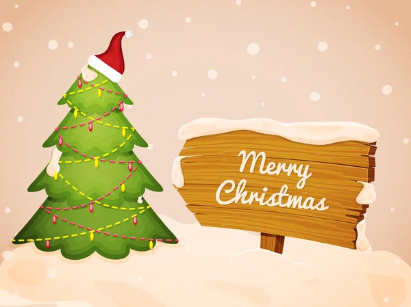 Creative Boże Narodzenie drzewo na święto Bożego Narodzenia. — Wektor stockowy