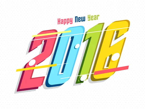 Wenskaart ontwerp voor Happy New Year 2016. — Stockvector