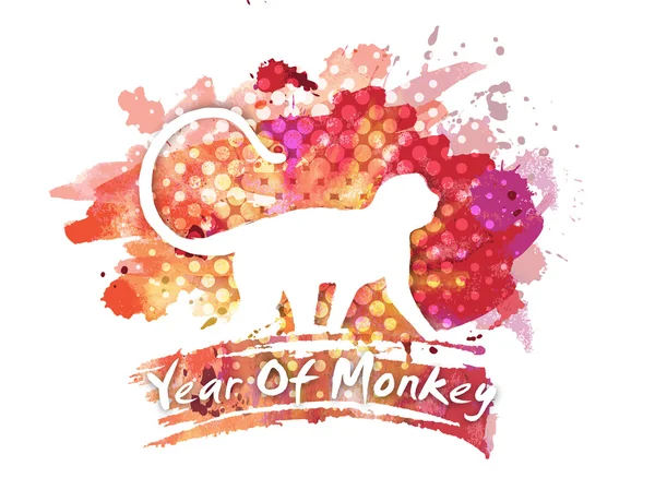 Creative Monkey for Chinese New Year. — Stock Vector