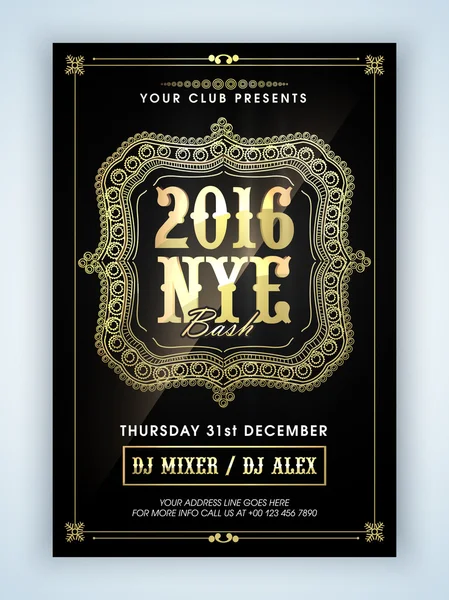 Flyer, Banner or Pamphlet for New Year 2016.