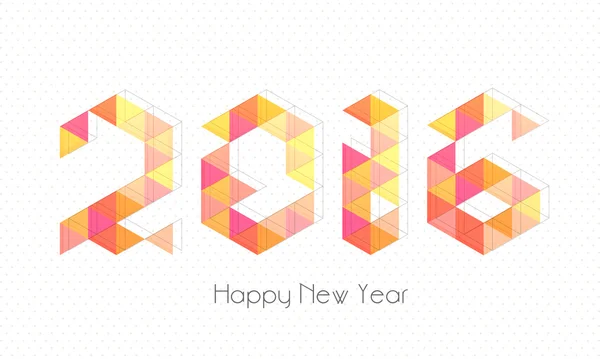 Texto colorido 2016 para celebração do Ano Novo . — Vetor de Stock