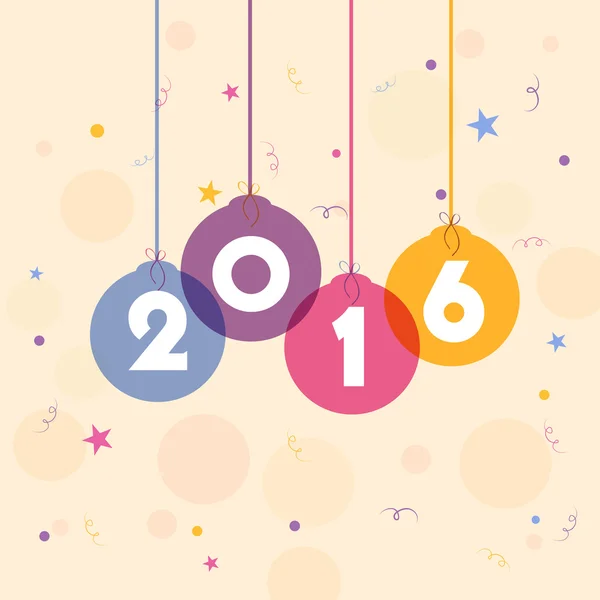 Стильный текст 2016 к празднованию Нового года . — стоковый вектор