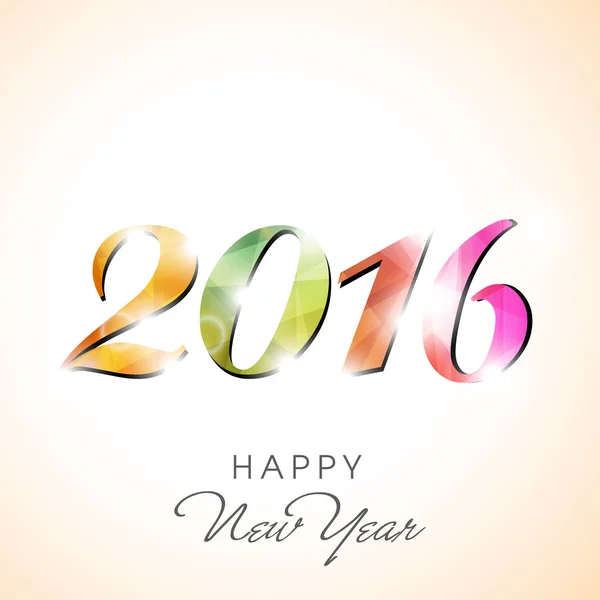 Kolorowy tekst 2016 na obchody nowego roku. — Wektor stockowy