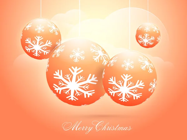 Glossy Xmas Balls for Christmas celebration. — Stockvector