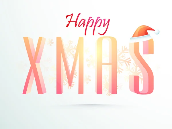 Stylish text Xmas for Merry Christmas celebration. — Stock vektor