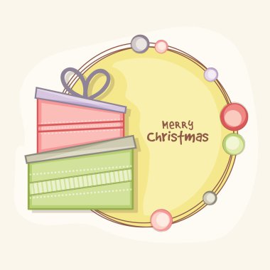 Merry Christmas kutlama için tebrik kartı.