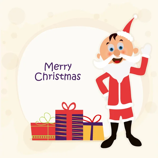 Cute Santa Claus for Merry Christmas. — Stockvector
